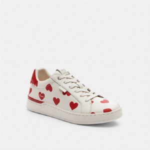 Coach Lowline Low Top Sneaker With Valentine'S Print Rot | COH865828