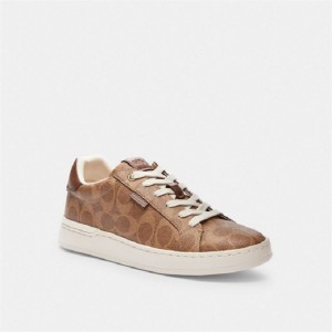 Coach Lowline Luxe Low Top Sneaker Braun | COH865830