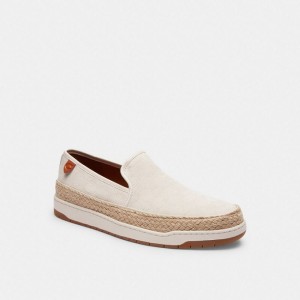 Coach Miles Espadrille In Signature Jacquard Weiß | COH866836