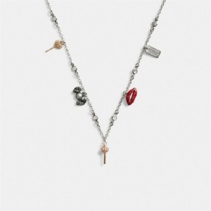 Coach Mini Candy Charm Necklace Silber Mehrfarbig | COH866119