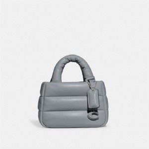 Coach Mini Pillow Tote Bag Silber Grau Blau | COH865016