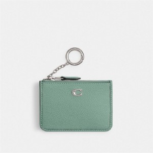 Coach Mini Skinny Id Case Silber Türkis | COH865544