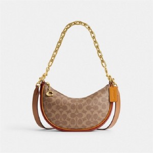 Coach Mira Shoulder Bag In Signature Canvas Braun Rot | COH865357