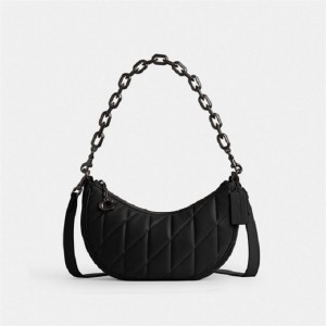 Coach Mira Shoulder Bag With Pillow Quilting Blau Grau Schwarz | COH865359