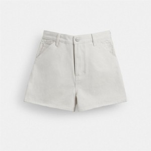 Coach Painter Jean Shorts In Organic Cotton Weiß | COH866049