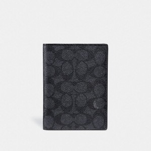 Coach Passport Case In Signature Canvas Grau | COH866730