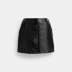 Coach Patent Leather Mini Skirt Schwarz | COH866030