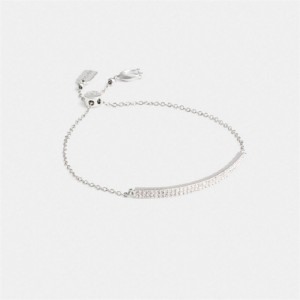 Coach Pavé Bar Slider Bracelet Silber | COH866073
