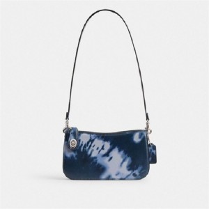 Coach Penn Shoulder Bag With Tie Dye Print Silber Navy | COH864893