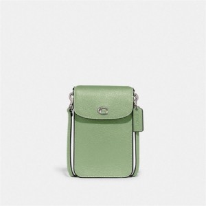 Coach Phone Crossbody Bag Silber | COH865399