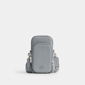 Coach Phone Crossbody Grau Blau | COH866548