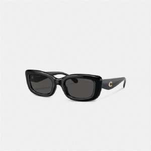 Coach Pillow Tabby Narrow Rectangle Sunglasses Schwarz | COH866353