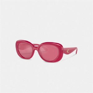 Coach Pillow Tabby Round Sunglasses Rosa | COH866386