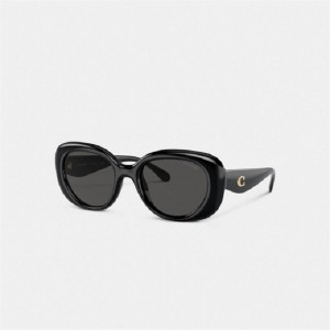 Coach Pillow Tabby Round Sunglasses Schwarz | COH866354