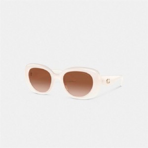 Coach Pillow Tabby Round Sunglasses Weiß | COH866331