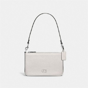 Coach Pouch Bag With Signature Canvas Weiß | COH865288