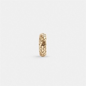 Coach Quilted Signature Ear Cuff Gold | COH866173