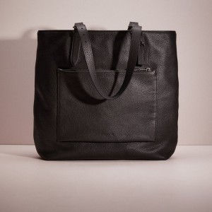 Coach Restored Metropolitan Soft Tote Grau Schwarz | COH866651