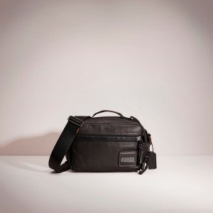 Coach Restored Pacer Top Handle Crossbody With Patch Schwarz Kupfer Schwarz | COH866569