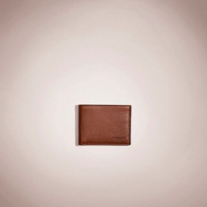 Coach Restored Slim Billfold Wallet Braun | COH866704