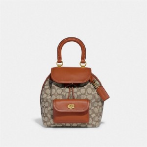Coach Riya Backpack 21 In Signature Textile Jacquard Mehrfarbig | COH865478