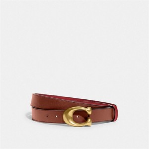 Coach Sculpted C Buckle Cut To Size Reversible Belt, 32 Mm Rot | COH866313