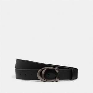 Coach Sculpted C Buckle Cut To Size Reversible Belt, 32 Mm Blau Grau Schwarz | COH866319