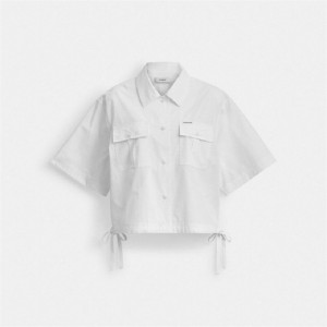 Coach Shirt In Organic Cotton Weiß | COH866002