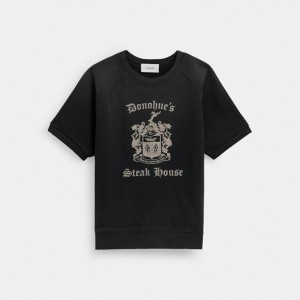 Coach Shrunken Raglan Crewneck Schwarz | COH866884