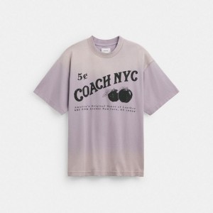 Coach Signature Apple T Shirt Lila | COH866921