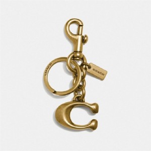 Coach Signature Bag Charm Gold | COH866466