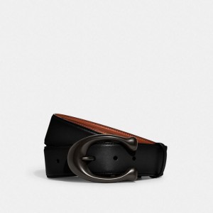 Coach Signature Buckle Cut To Size Reversible Belt, 38 Mm Schwarz | COH867004