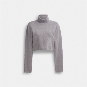 Coach Signature Cropped Turtleneck Grau | COH865982