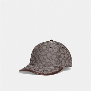 Coach Signature Jacquard Baseball Hat Dunkel | COH866411