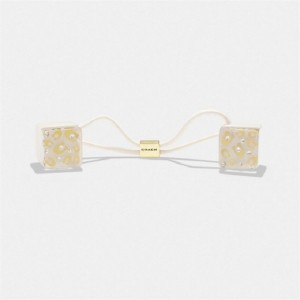 Coach Signature Resin Dice Hair Ties Gold | COH866147