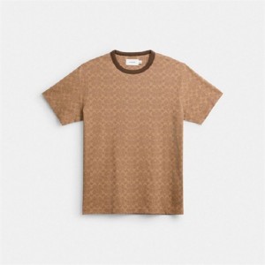 Coach Signature T Shirt Braun | COH865977