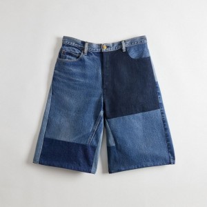 Coach Skater Shorts In Repurposed Denim Blau | COH866937