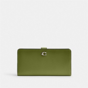 Coach Skinny Wallet Silber Hellgrün | COH865485