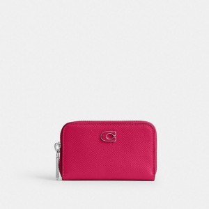 Coach Small Zip Around Card Case Rosa | COH866750