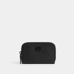 Coach Small Zip Around Card Case Schwarz | COH866775