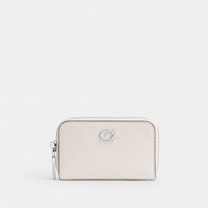 Coach Small Zip Around Card Case Weiß | COH866738
