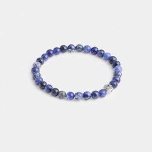 Coach Sodalite Beaded Bracelet Silber Blau | COH867024