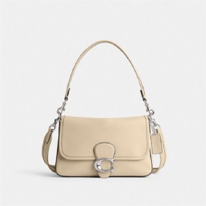 Coach Soft Tabby Shoulder Bag Silber Weiß | COH865282