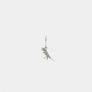 Coach Sterling Silver Skeletal Rexy Huggie Earring Silber | COH867014