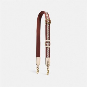 Coach Strap With Chain Stripe Weiß | COH866460