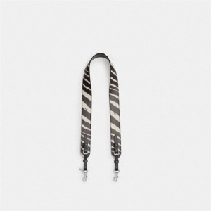 Coach Strap With Zebra Print Silber | COH866448