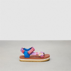 Coach Strappy Sandal Lila Mehrfarbig | COH865873