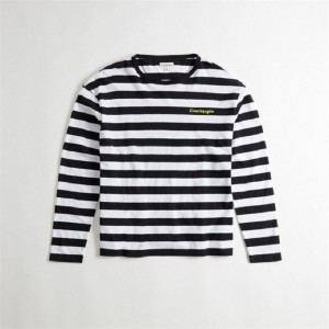 Coach Striped Long Sleeve T Shirt In 97% Recycled Cotton Schwarz | COH865966
