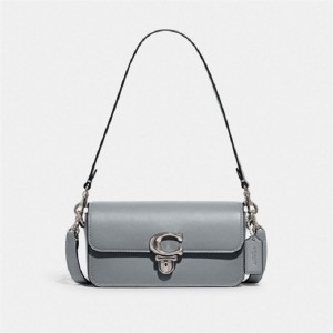 Coach Studio Baguette Bag Silber Grau Blau | COH864784