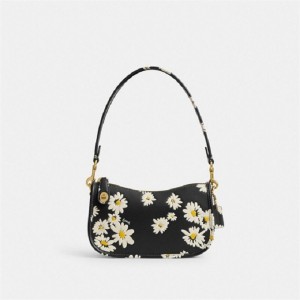 Coach Swinger Bag 20 With Floral Print Schwarz Mehrfarbig | COH864835